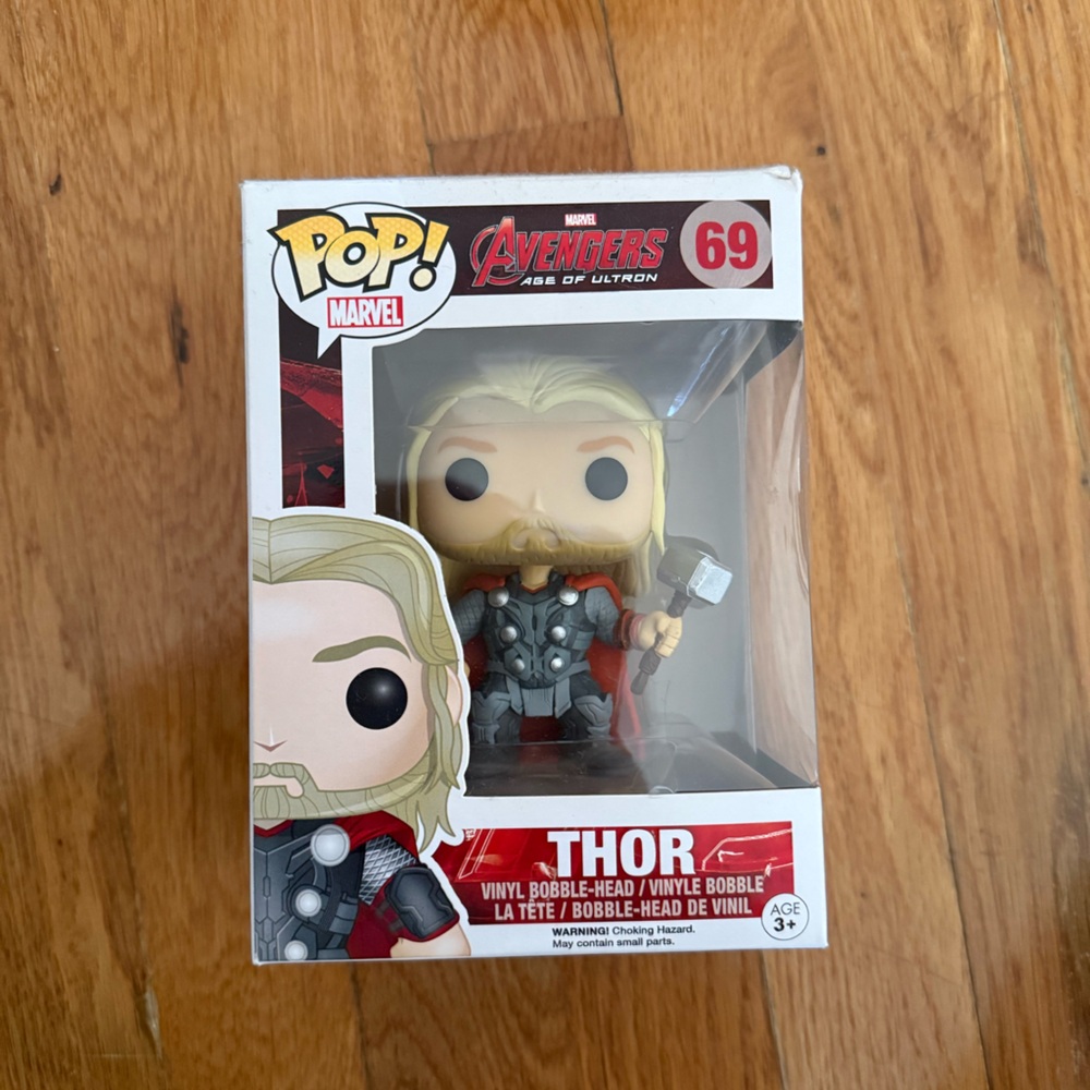 Funko Pop Avengers Thor Figure with Red and Black Accents